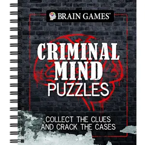Brain Games Criminal Mind Puzzles – Solve Mysteries & Test Your Logic -  Spiral-bound