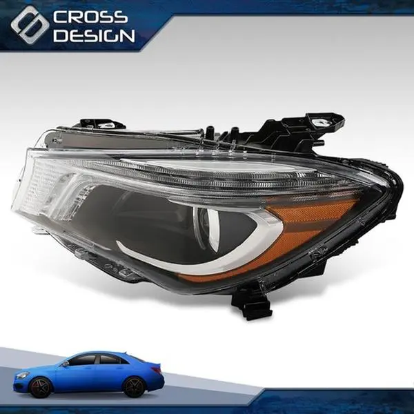 CROSSDESIGN 1 x Left Xenon Headlight Assembly - High Quality Product, Durable Car Lighting, Aftermarket Component, Vehicle-Specific Fit for 2014-2016 Mercedes-Benz CLA250, CLA45 AMG, 1 X Left Headlight, Aftermarket Headlights Lighting Assemblies & Compone