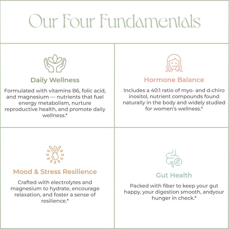 IRIS Strawberry Lychee Hormone Health Electrolyte Drink Mix 15 On-The-Go Sticks Variety Pack for PCOS Support Ovarian Function with 40:1 Myo D-Chiro Inositol Magnesium Prebiotic Fiber