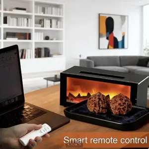 Flame Humidifier with 7-Color LED & Remote Control, Large Capacity with Massage Hand Ball for Home, Bedroom aroma life shop natural diffuser