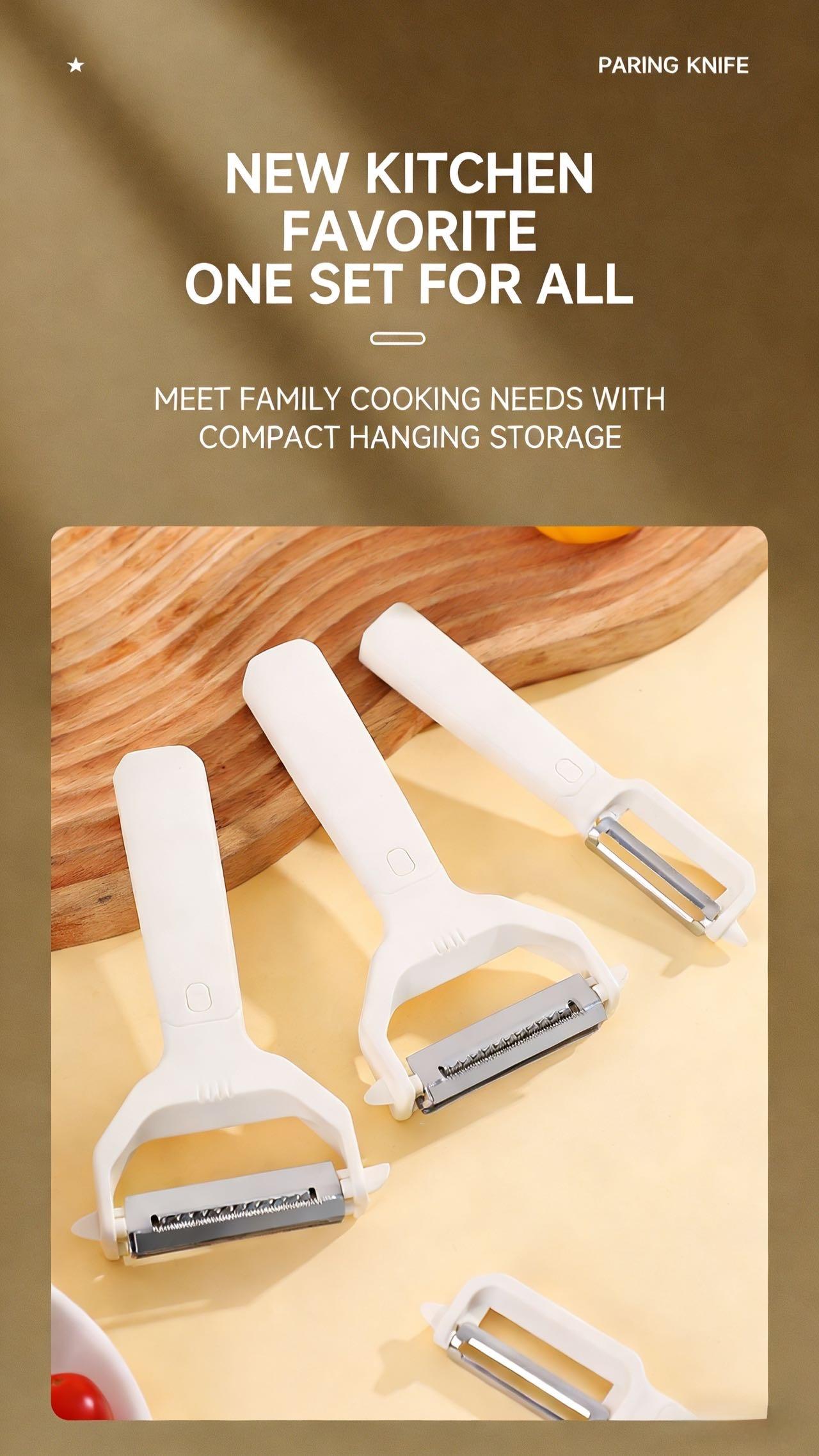 2 in 1 Vegetable Peeler, Multifunctional Peeler & Grater, Kitchen Fruit Peeling Shredding Tool