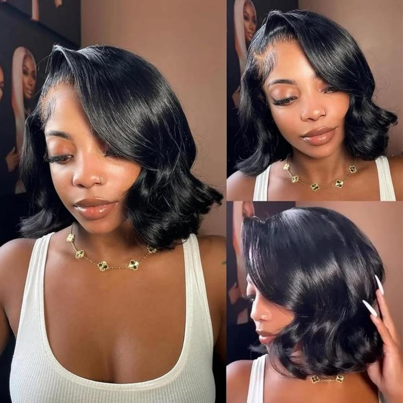 Wiggins Hair Body Wave Glueless Human Hair 7x4 Bob Wig Ready To Go Pre Cut Lace Closure Wig Pre Bleached 7x5 Bob Wig Pre Plucked