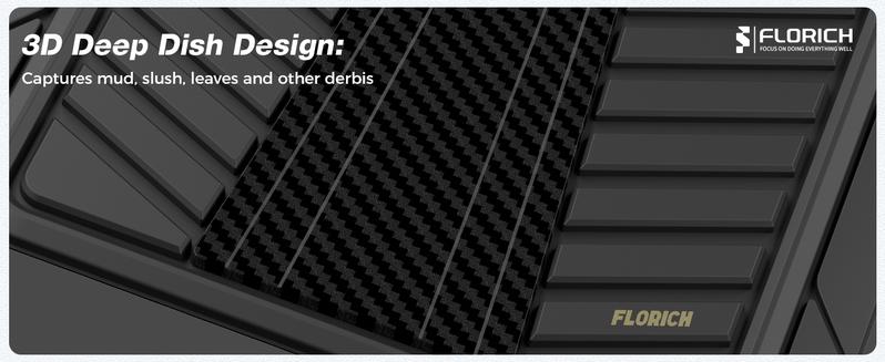 FLORICH Car Floor Mats, Heavy Duty Floor Mats for Cars, 4 Piece All-Weather Floor Mats with Anti-Slip Backing, Waterproof Universal Trim-to-Fit, Automotive Floor Mat for Cars SUV Trucks