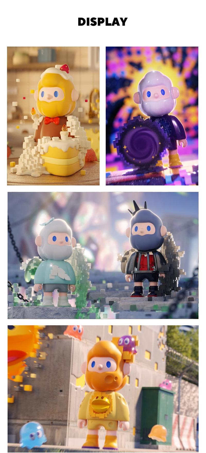 [FINDING UNICORN] FARMER BOB Pixel Universe Blind Box Cute Figures Desktop Ornament Collectible Toys Birthday Gifts HEVACHDBX6