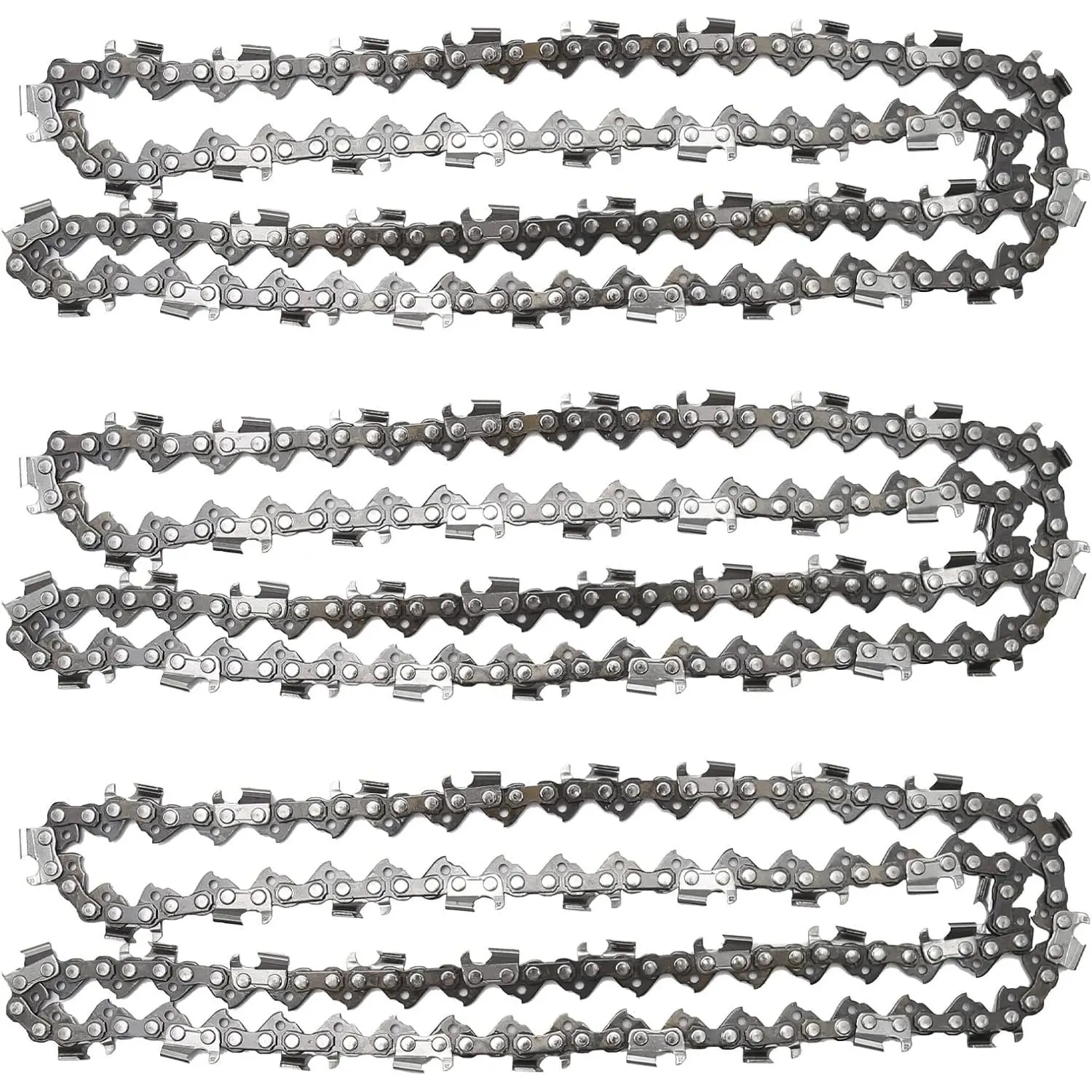 3-Pack 20" Chainsaw Chain (325" Pitch, 058 Gauge, 76 Drive Links) – Bar Length: 20", Replacement for Blue Max 53543/8901/8902, Husqvarna, Stihl, Poulan, Craftsman, McCulloch Chainsaws