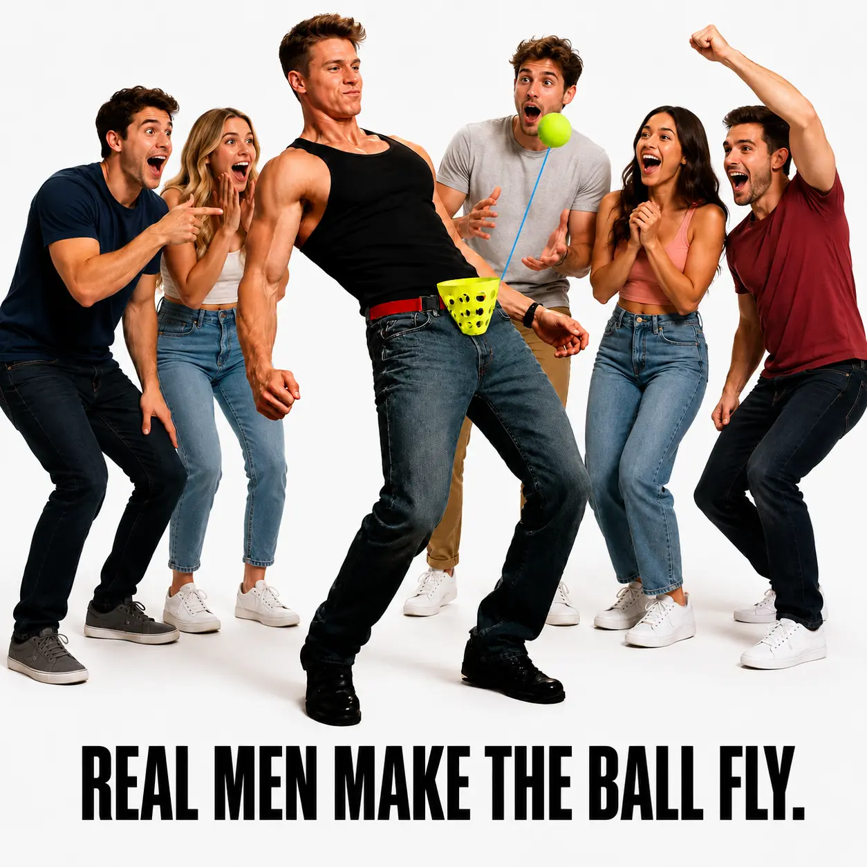 Waist Toss Challenge Game for Adults & Families, Catch Ball in Cup Party Game with Adjustable Belt, Funny Indoor Outdoor Game for Couples & Friends, White Elephant Gift, Secret Santa & Christmas Party Gift