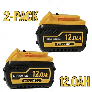 1/2 Pack Compatible with Dewalt power tool batteries, 60V20V dual voltage lithium battery pack, large capacity, long endurance, universal DCB609 DCB606 drill cutting machine, and other outdoor and household power tool replacement battery packs tradesman