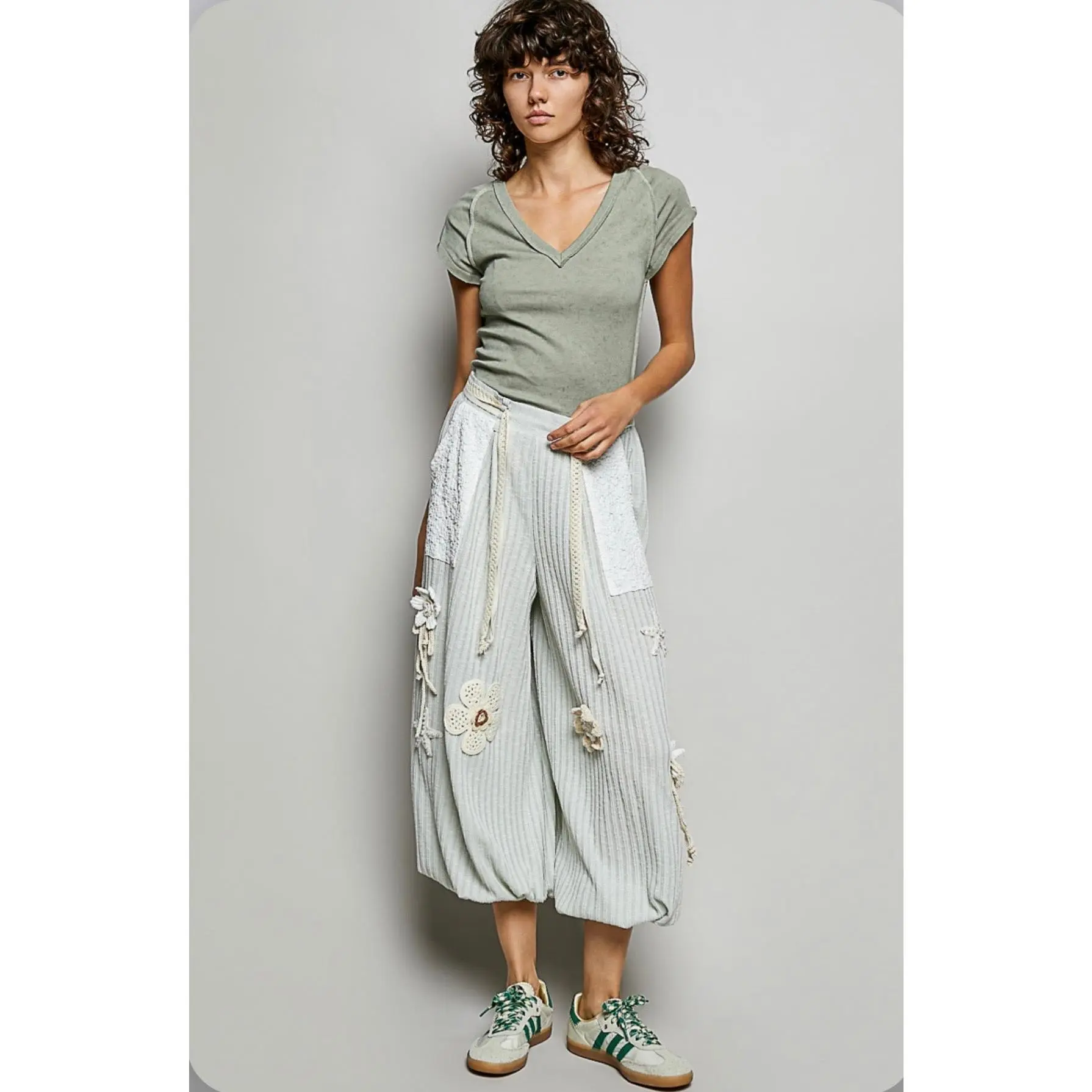 YKP260M Mint Ribbed Joggers
