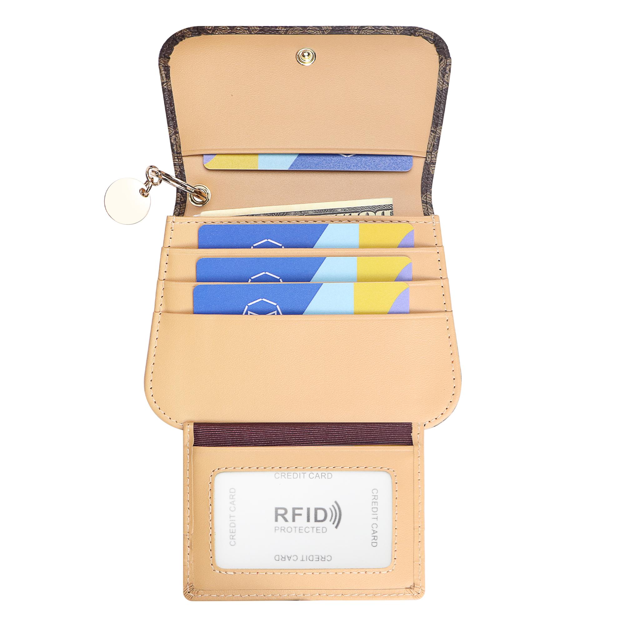 Royal Bagger RFID Short Wallets for Women Genuine Cow Leather Fashion Card Holder with Key Ring Holders Clutch Slim Coin Purse 2443 SpringStatements