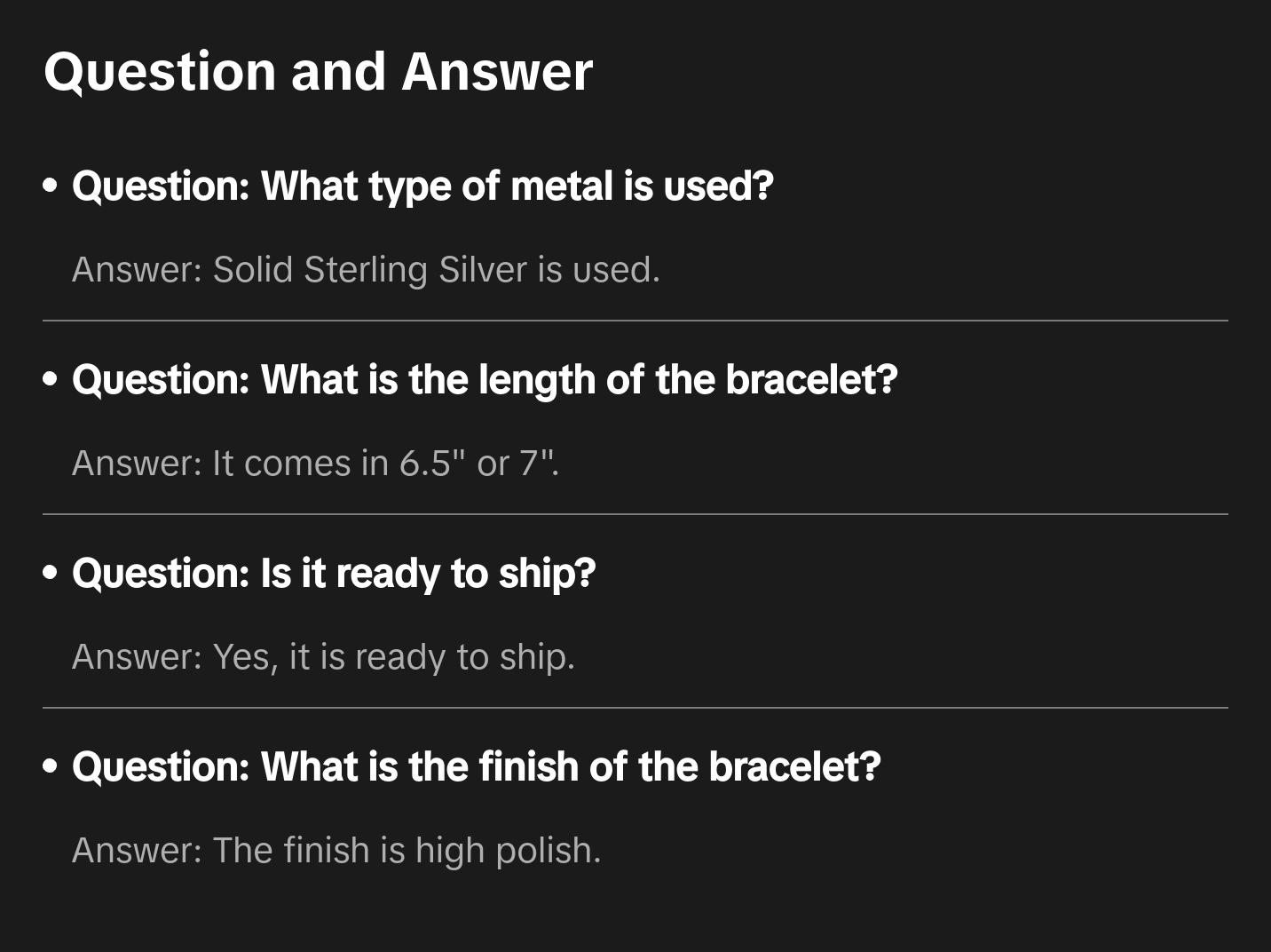 Sterling Silver Cross Charm Rosary Bracelet