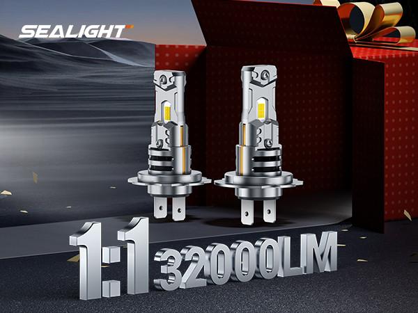 2015 Hyundai Sonata H7 104W 6500K White IP68 LED Headlight Bulbs 2PCS SEALIGHT S3