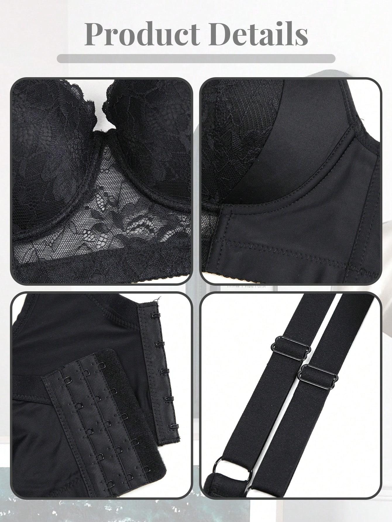 Mimilemon 3PC Sexy Lace Brapush up bras for women Lingerie Anti-Sagging Comfortable Bra for Daily Wear or Special Occasions Seamless Design Supportive Womenswear Style Everyday