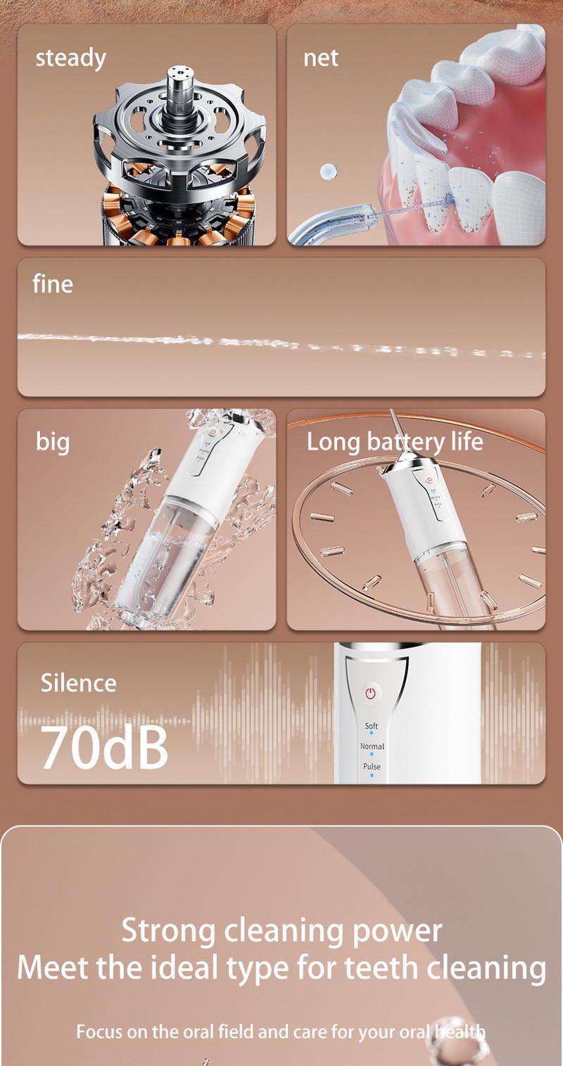 valentine gifts Rechargeable Water Flosser, Cordless DentalFlosser, Portable Oral Irrigator with 4 Counts JetTips, Waterproof Teeth Cleaner, 3 Modes Teeth~anina Toolfor Home & Travel #ToP Picks