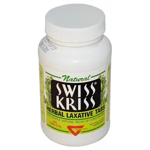 Swiss Kriss Herbal Laxative Tablets 250 Count for Natural Constipation Relief with Senna Promotes Regular Bowel Movements for Adults & Children Over 6 - Supplement, Healthcare