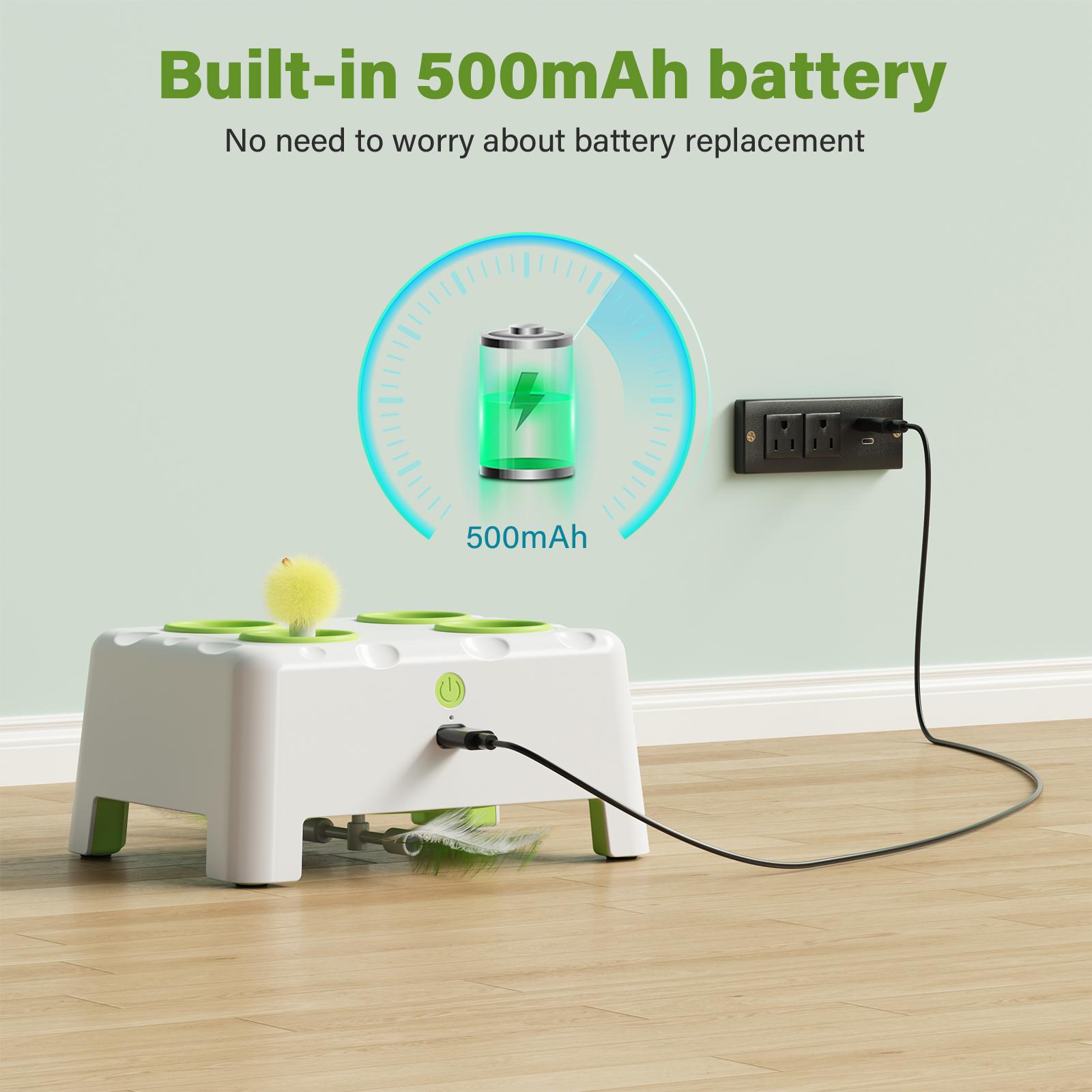 HAPPYCODE Magic House Interactive Cat Toy A 4-hole whack-a-mole electric cat toy suitable for all cats Features three modes: feather wand, whack-a-mole, and rechargeable pop-up hide-and-seek Pet supplies,stimulating cat toys