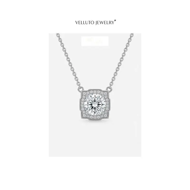 Platinum-Plated Moissanite Necklace, 2.0 Carat Total Weight – Heart Cut, Modern Fashion, A Must for Dates