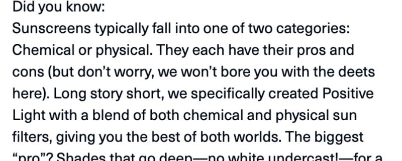 Positive Light Tinted Moisturizer Broad Spectrum SPF 20 Sunscreen