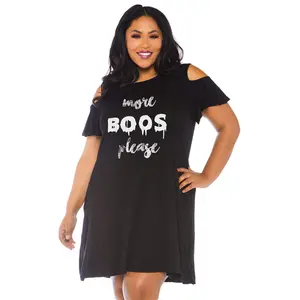 Plus Size More Boos Jersey Dress with Pockets