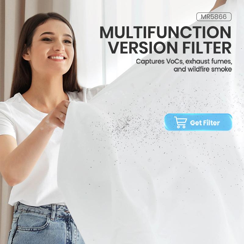 MORENTO 5866 Air Purifiers for Large Room Up to 1690 ft² with PM 2.5 Display,Auto Mode,Wi-Fi,Double-Sided Air Intake HEPA Filter—Removes Odour,Dust #TikTokShopBlackFriday