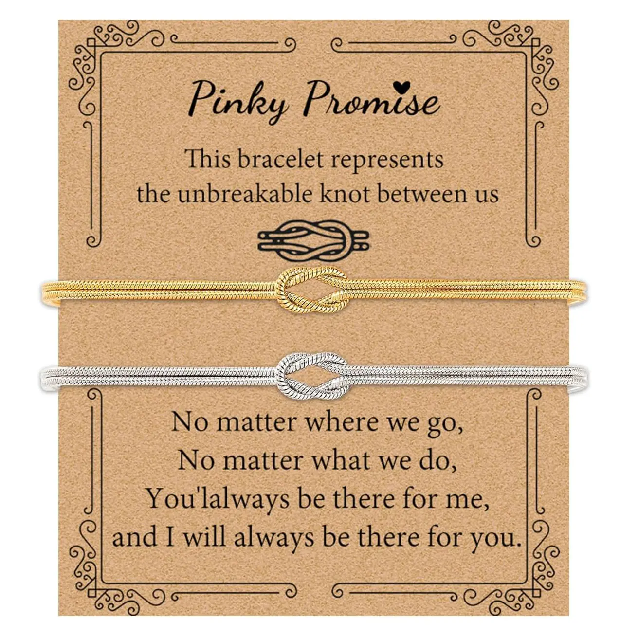 2pcs/set Matching Bracelets for Couples Love Knot Bracelet Pinky Promise Soulmate Relationship Friendship Bracelets Forever Infinity Jewelry Gifts for Women Men Her Him Valentines Day Gift