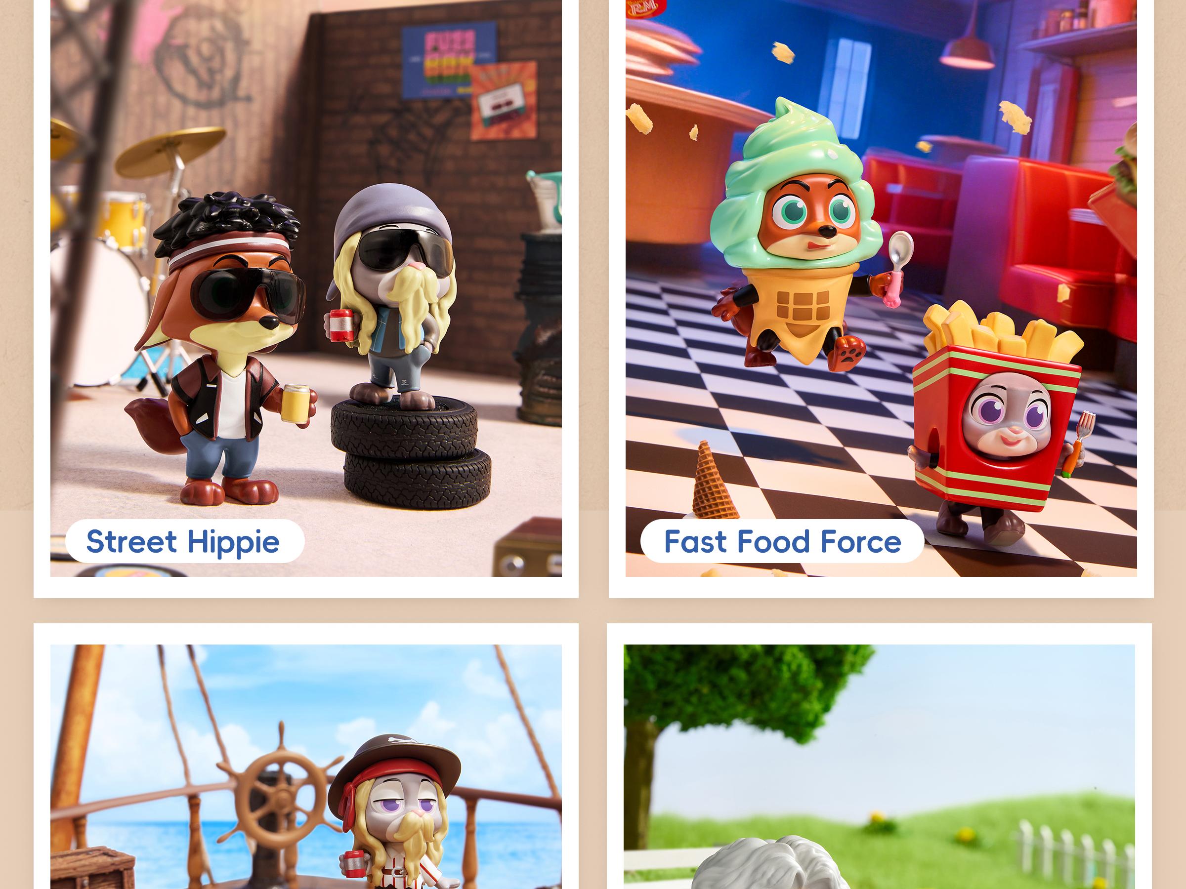 Disney Zootopia Partners Disguise Series Figurine Blind Box - Cute Desktop Ornaments for Couples, Random Surprise Gift Set for Girls Birthdays