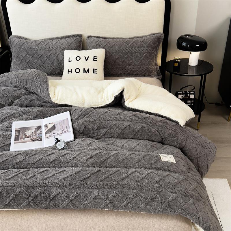 Warm Winter Essential! Queen Size 3Pcs Faux Fur Comforter Set | Soft Velvet Embossed, Leak-Proof Thermal Design, Anti-Static & Machine Washable | Luxurious Fluffy Bedding Set No Filling Leakage Antistatic Warm Winter Essential! Queen Size 3Pcs Faux Fur Comforter Set | Soft Velvet Embossed, Leak-Proof Thermal Design, Anti-Static & Machine Washable | Luxurious Fluffy Bedding Set No Filling Leakage Antistatic