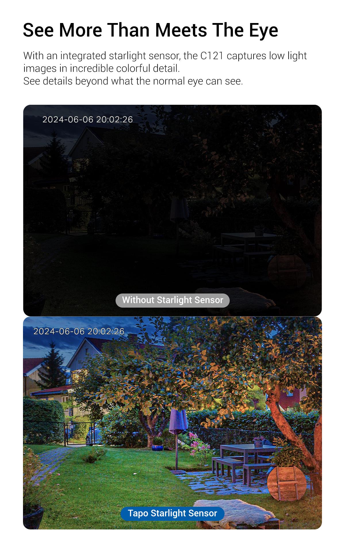 TP-Link & Tapo C121 2K QHD Indoor/Outdoor Wi-Fi Home Security Camera |  Color Night Vision | Free AI Detection | IP66 | Magnetic Mount | Dual Spotlights