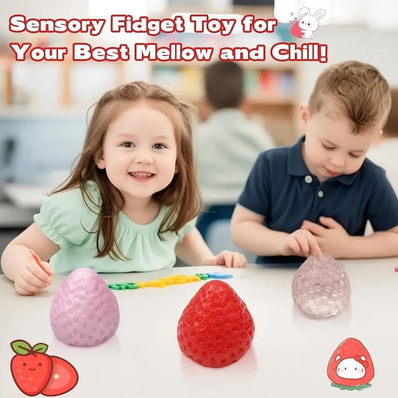 Strawberry Squeeze Toy Realistic Design Aromafor Stress Relief Soft Squishy Silicone Maker ldeal Gift HomeOffice Use
