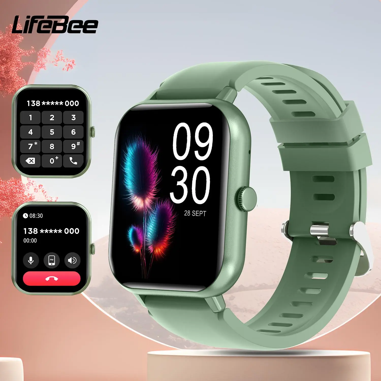 Multi-functional Wireless Smartwatch, 1.83 Inch HD Screen Fitness Tracker with Multiple Sports Modes, Durable Gadget Watch, Waterproof Sports Watch Compatible with iPhone & Android Phone, Wristwatch