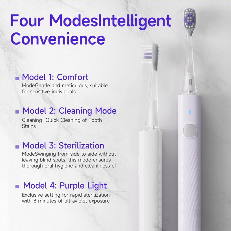 Dr.Hiseki electric toothbrush with sonic magnetic levitation sterilization, fully automatic sweeping vibration blue light sterilization, adult and unisex size, sonic soft bristles.