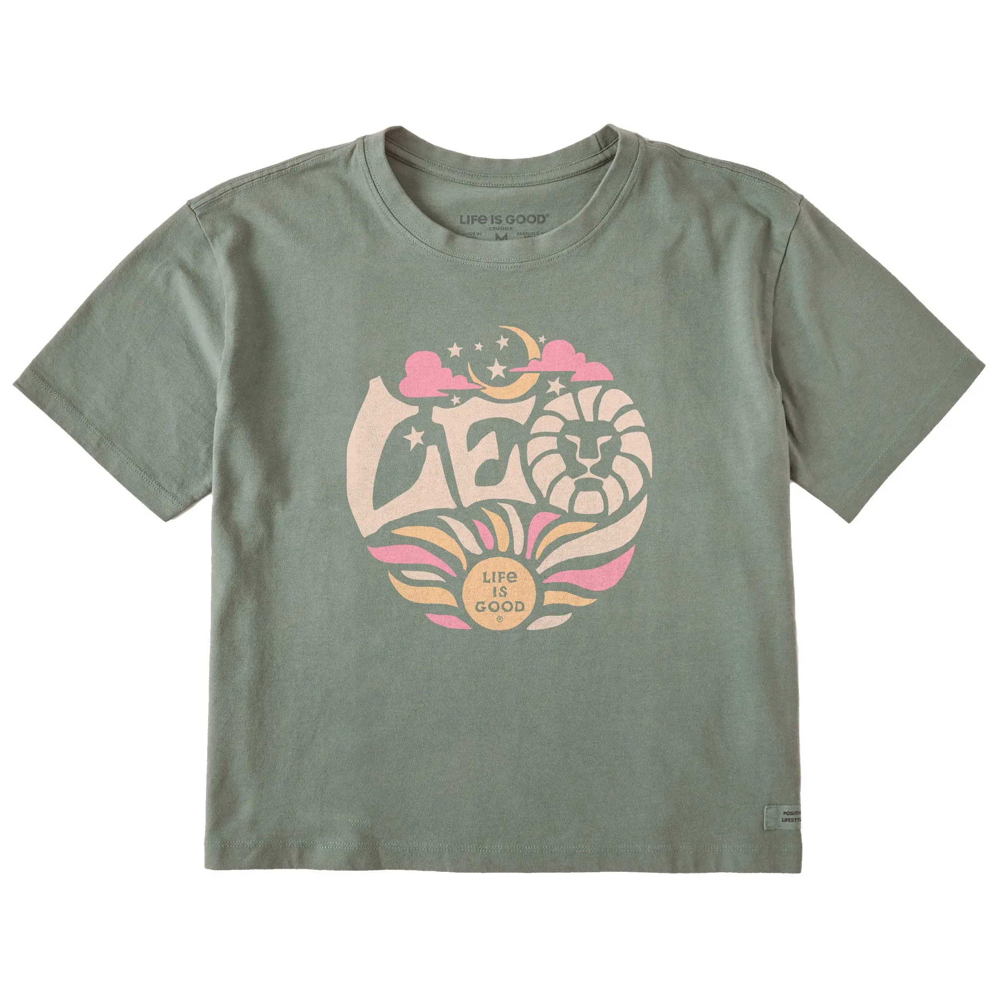 Women's Leo Zodiac Vibes Short Sleeve Crusher Boxy Tee