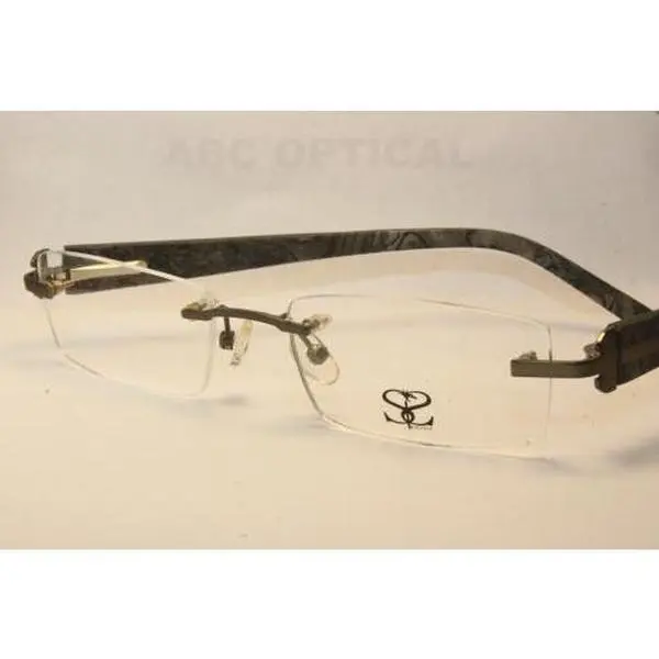 SLR M879 Bronze Rimless Gray Italy Designer Eyeglasses -Ma