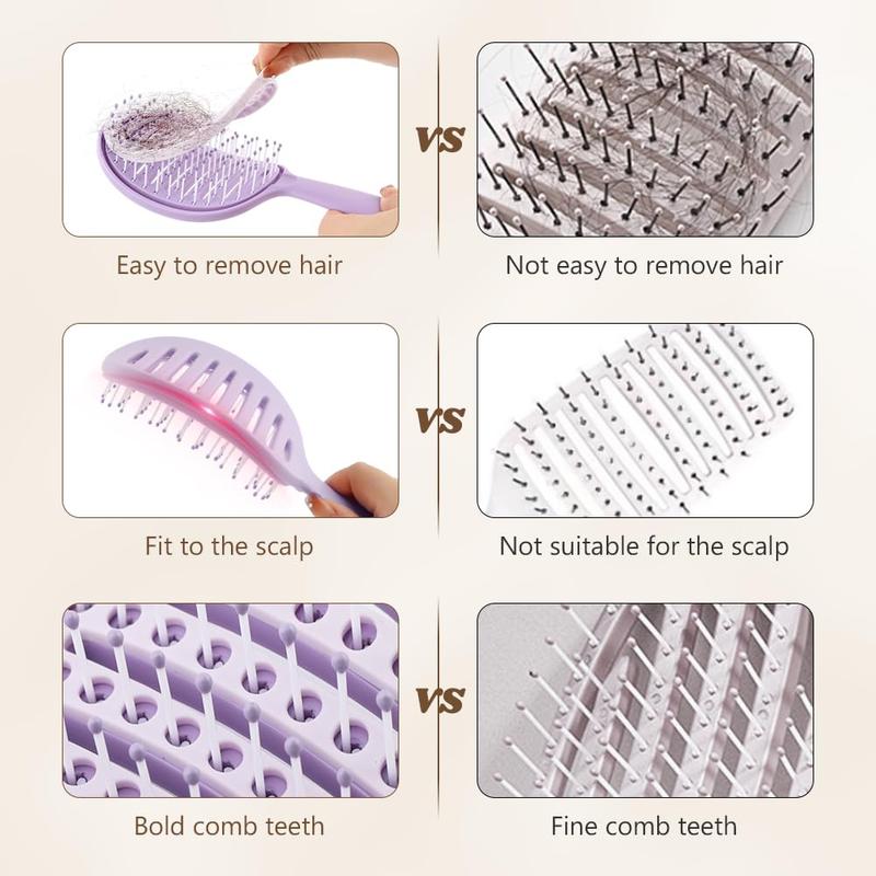 Static-Free Hollow   Vital5 Self-Cleaning   – Detangle, Massage, and Shine Effortlessly! Vital5 Self-Cleaning  Detangle and Shine  tools curling  Multi-Purpose  Care  Set Curly  Vented Curl Hair Brush Handy Hairbrush