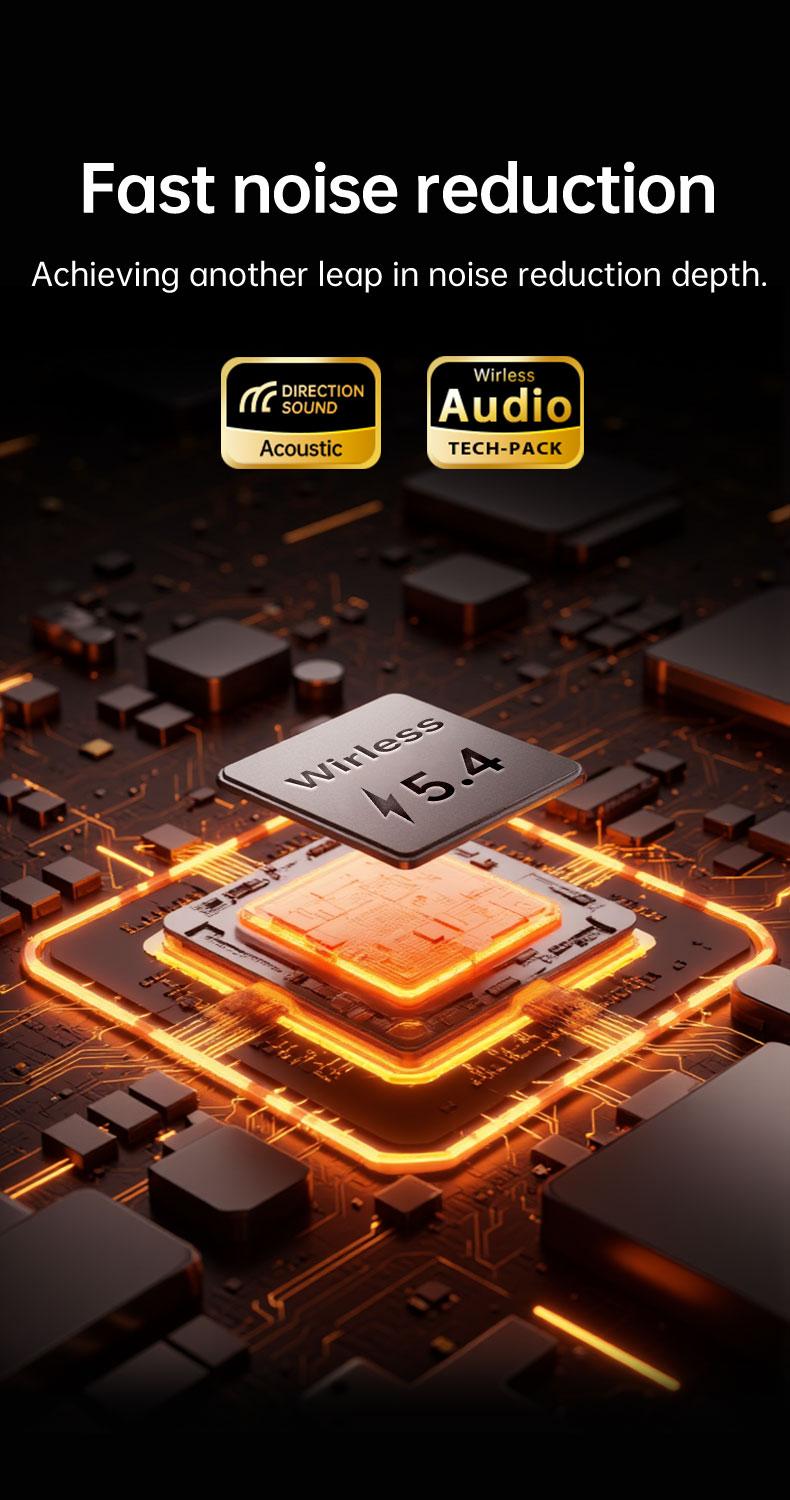 Acer OHR548 Smart Noise Cancelling Earbuds, Wireless Stereo Earphones, Extra Long Battery Life, Universal Fit for Men and Women, Comfortable Wear, Noise Isolation Headphones, Compact Headset Design,   Bt.  noise cancelling headphones Audio Blue Electronic