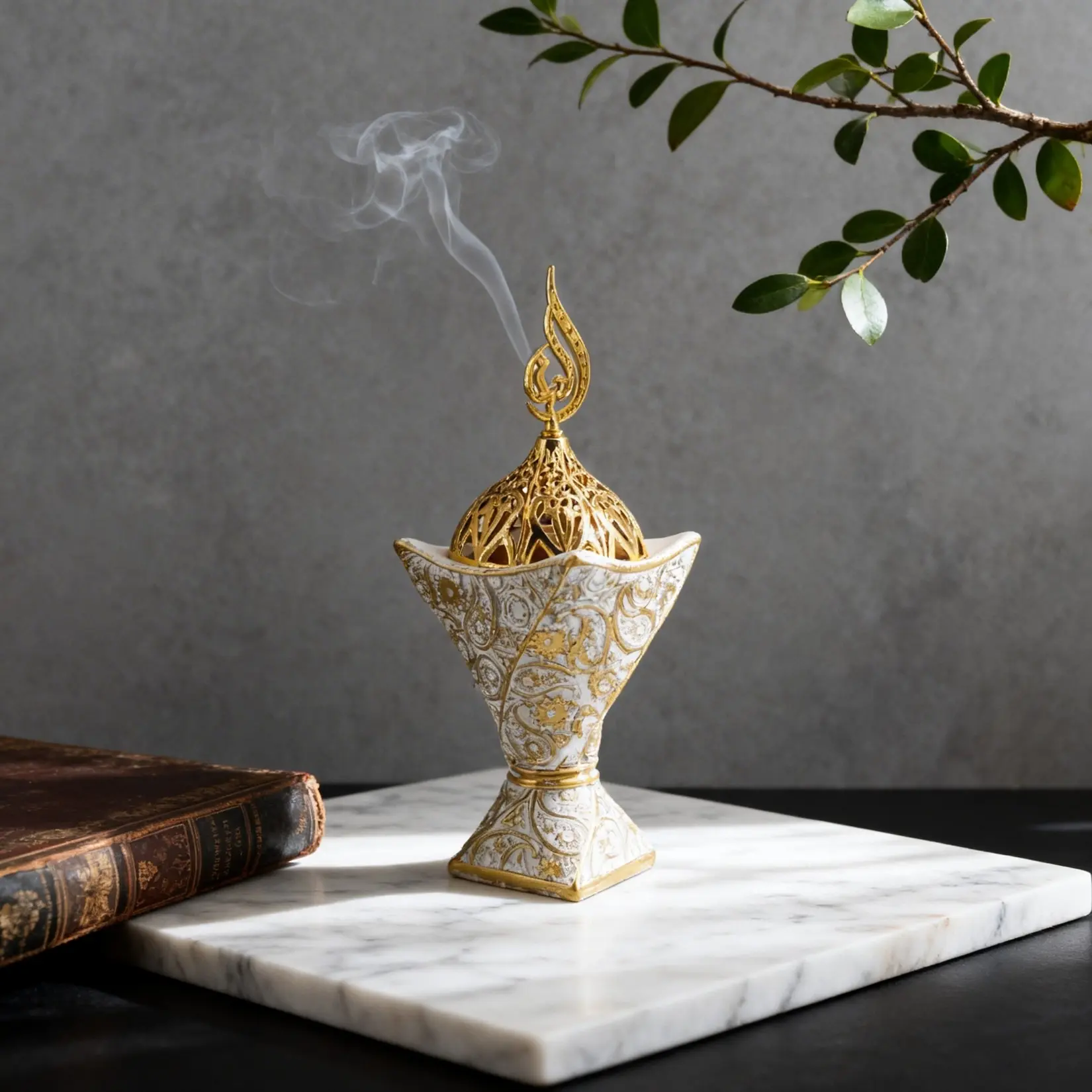 Mini Arabic Text Relief Incense Burner, Incense Holder, Ramadan Bukhoor Burner, Home Wedding Valentine Gift, Aroma For Home, Resin Decorative Ornament, Yoga Meditation Aromatherapy, Fragrance Scented, Aromatizer