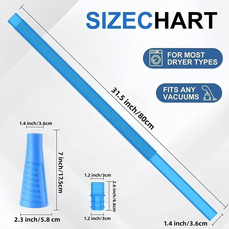 LMMAKE Dryer Vent Cleaner Kit with 3 Suction Settings 44.1 Inch Reach Compatible Vacuum Cleaner Lint Brush & Hose Attachment Universal Connector for Effective Cleaning