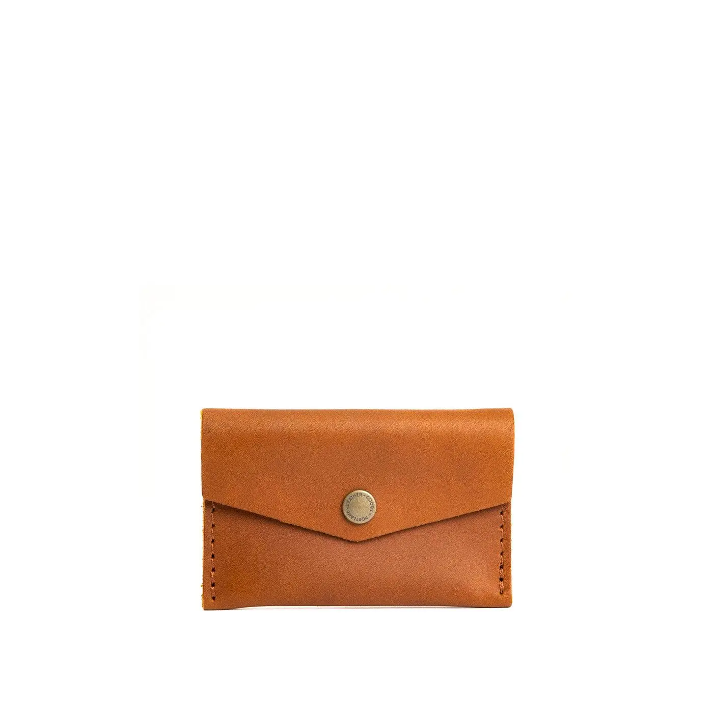 Portland Leather Mini Envelope Wallet - Slim Essential Storage - Leather Wallet, Snap Closure, Compact Card Holder
