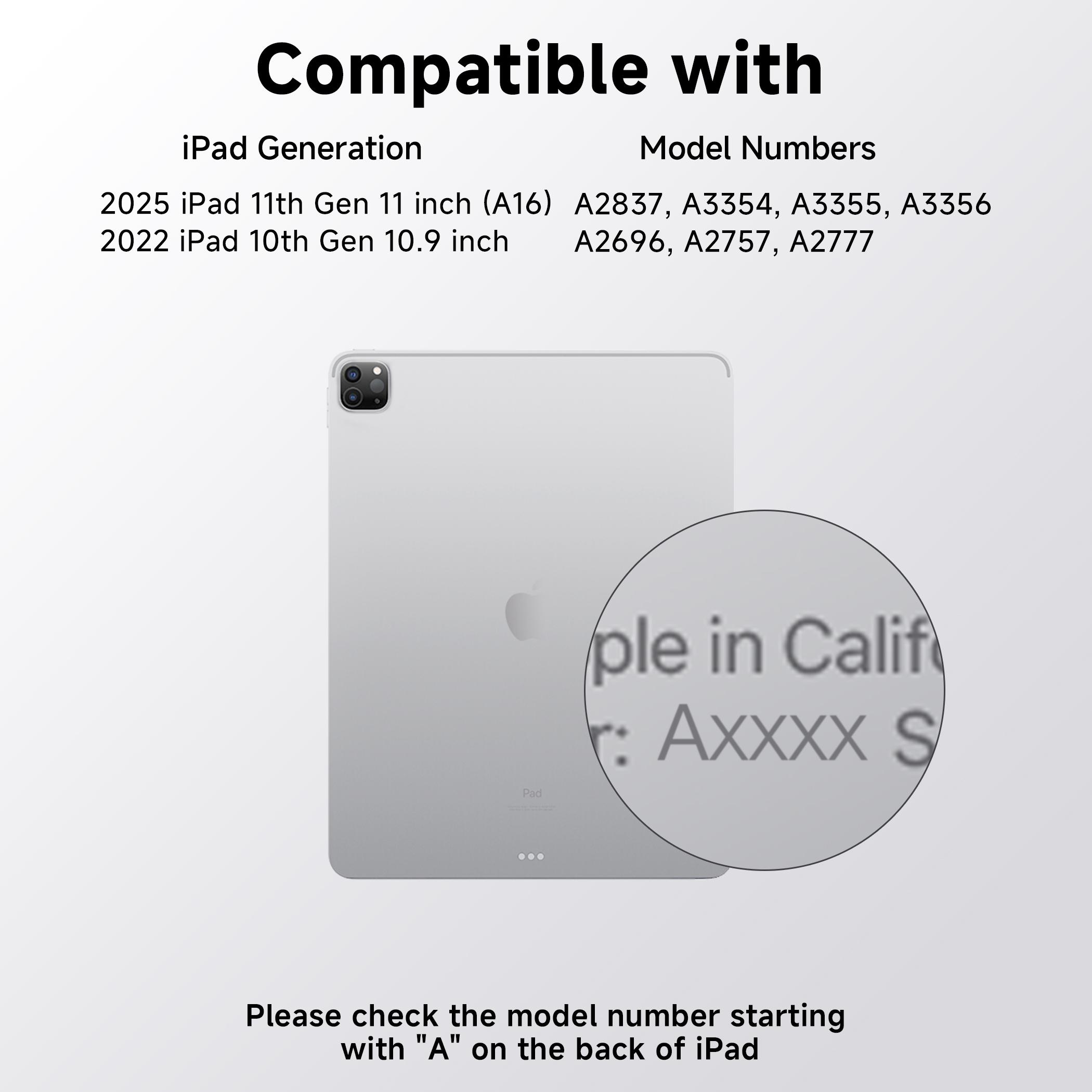 2026 iPad Magic KeyboardCase for (M3/M2, 2025/2024) & Air 5th/4th Gen – 360° Rotating Multi-Touch Trackpad, Type-C Charging, RGB Backlit Keyboard, Transparent Back with Pencil Holder Covers Wireless