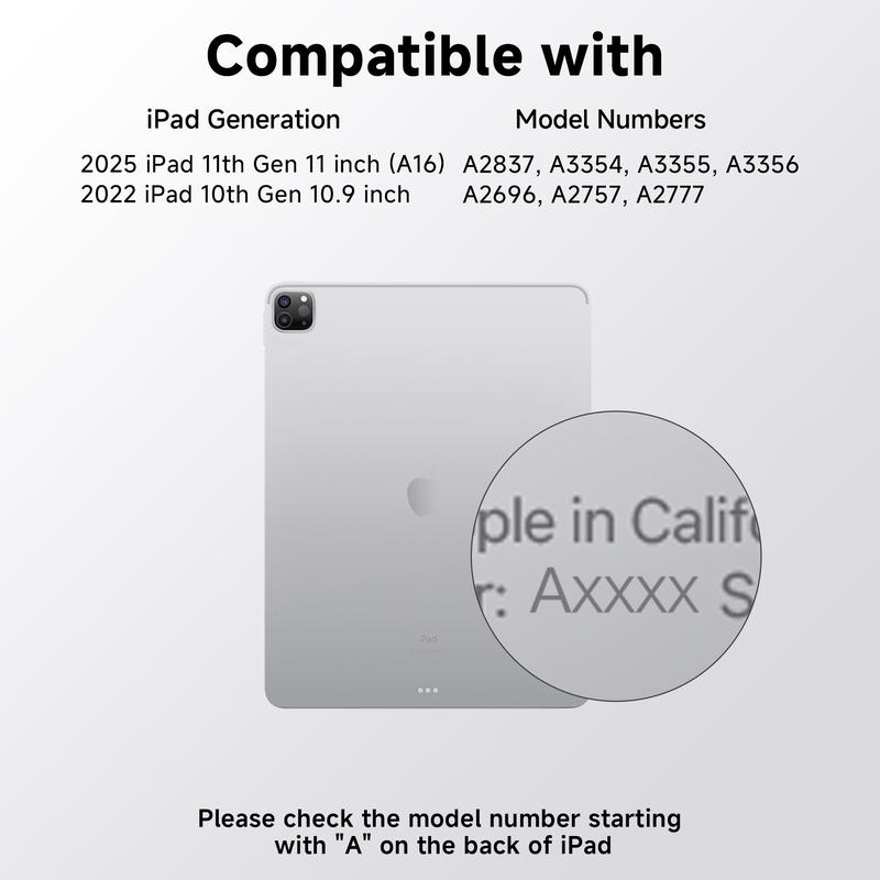 2026 iPad Magic KeyboardCase for (M3/M2, 2025/2024) & Air 5th/4th Gen – 360° Rotating Multi-Touch Trackpad, Type-C Charging, RGB Backlit Keyboard, Transparent Back with Pencil Holder Covers Wireless