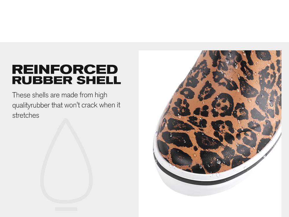 Trudave Women's Deck Boots, Waterproof Rubber Fishing Rain Boots, Anti-slip Short Ankle Shoes for Outdoor Fishing, Boating Leopard Print Footwear Comfort #TiktokShopBlackFriday
