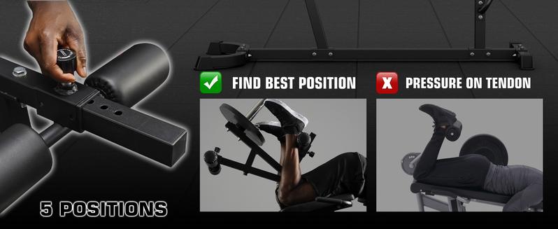 MIKOLO Leg Extension & Curl Machine, Adjustable Seated Leg Extension and Lying Leg Curl Equipment for Lower Body Workouts at Home Gym, 600LB Capacity Strength Training Accessory