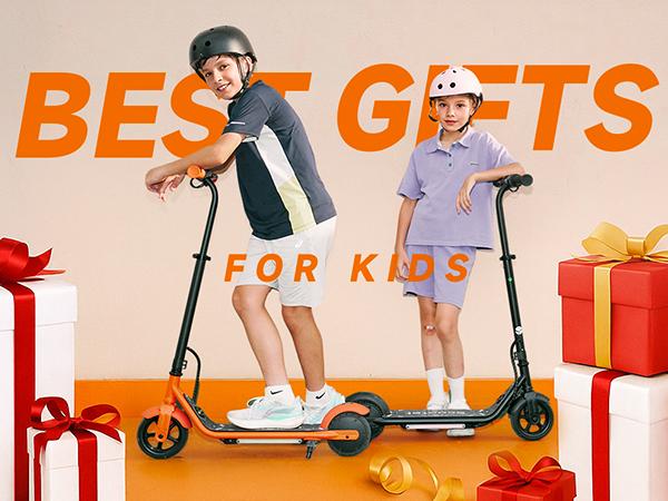【Best Gifts】Electric Scooter for Kids, 150W Motor, 10MPH, 9 Miles, Dual Speed, 18V 2.6Ah Battery, 6'' Tires, Disc Brakes, Folding Kids Electric Scooter for Ages 6-12