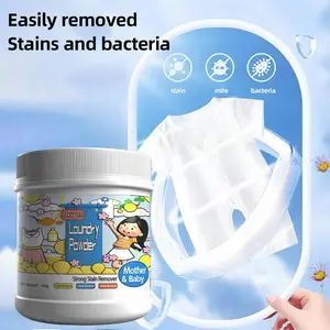 Hyper Concentrated Strong Stain Remover Powder for Clothes 500g Chlorine-Free Formula Safe on Everyday Fabrics Removes Milk Sweat Oil Fruit Stains