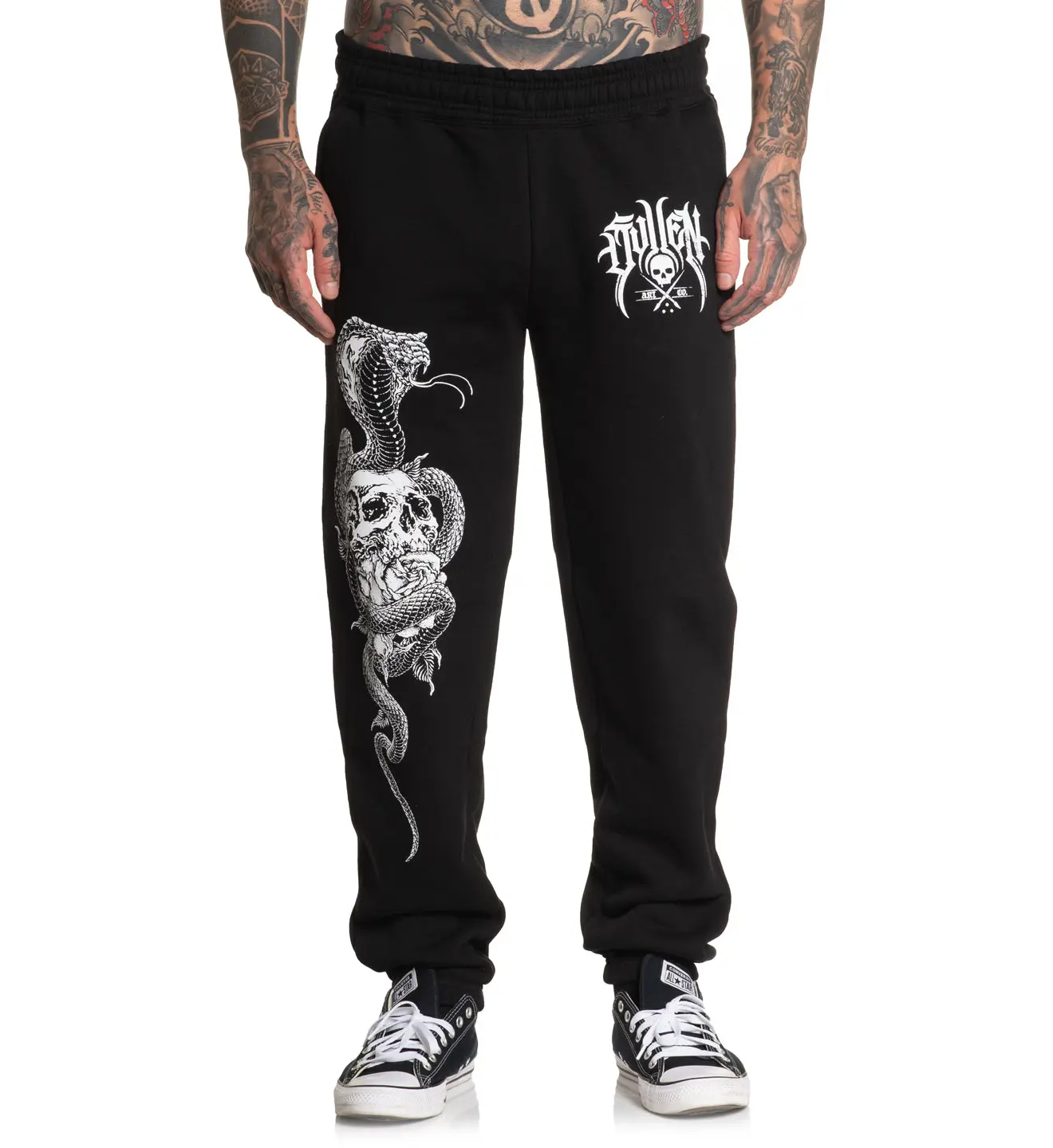 Sullen Clothing Cobra Sweatpants - 12 oz Ultra Heavyweight Fleece with Cinched Bottoms & Elastic Waist Drawstrings