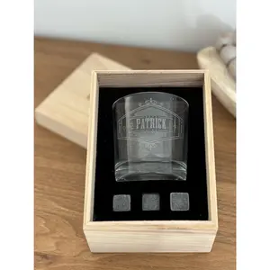 Personalized Whiskey Glass Set , Groomsmen Gift, Best Man Gift, Boyfriend Gift, Whiskey Gifts for Him Dad Gift , Father Day, Bro Gift