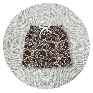 Baby Boys Dark Green Stretchy Elastic Waistband Camouflage Hunting Season Shorts Bottoms