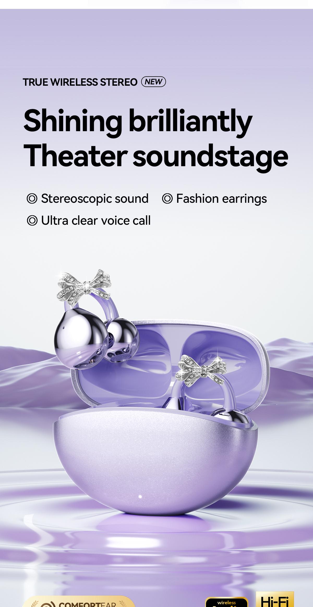 CHENRUIDA GL8 Clip On Wireless Headphones with 2025 Bluetooth 6.0 for Faster Stable Connection Low Power Use DT6.0 Pulse Directional Tech 360° ACS Panoramic Sound IPX7 Waterproof Audio Earbuds for Music&Calls Comfortable for Sports New Ear Accessories TWS