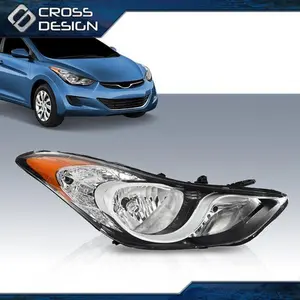 CROSSDESIGN Right Passenger Halogen Headlights Assembly Fit For 2011-2013 Hyundai Elantra CROSSDESIGN Right Passenger Halogen Headlights Assembly Fit For 2011-2013 Hyundai Elantra