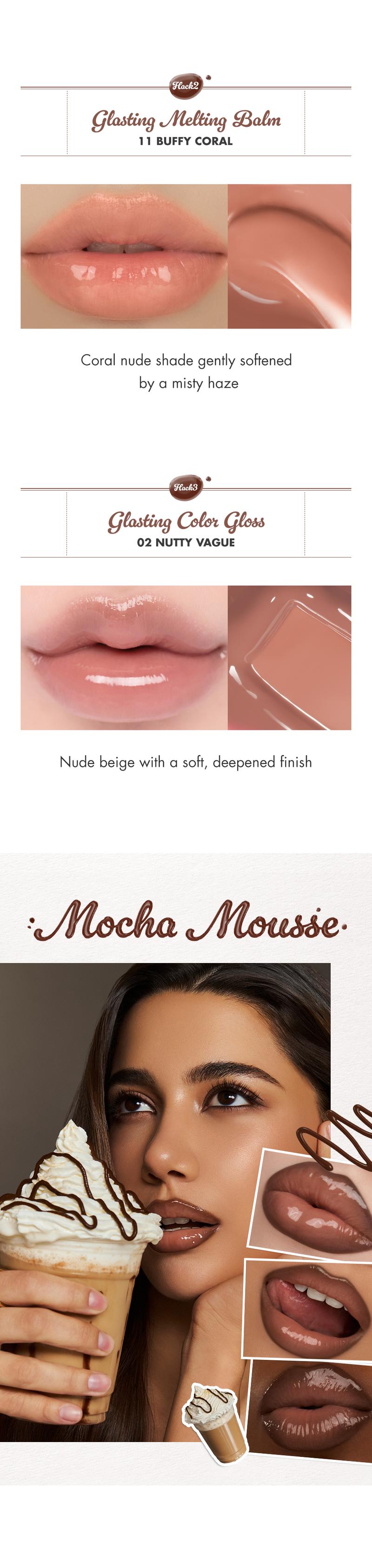 [rom&nd Official Shop] rom&nd LIP VOLUME HACK TRIO (3 Shades, Lip Mate Pencil 0.5g & Melting Balm 3.5g & Color Gloss 4g)