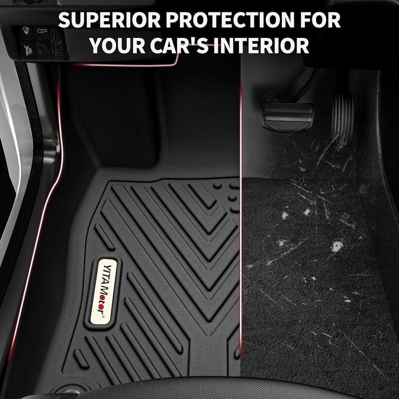YITAMOTOR All-Weather Floor Mats Set Fit 2021-2025 Chevrolet Suburban / 2021-2025 GMC Yukon XL 3 Row Seats Bucket seats  Floor Mats Cargo Liner, TPE Floor Mat Set Liners, Black Car Floor Mats
